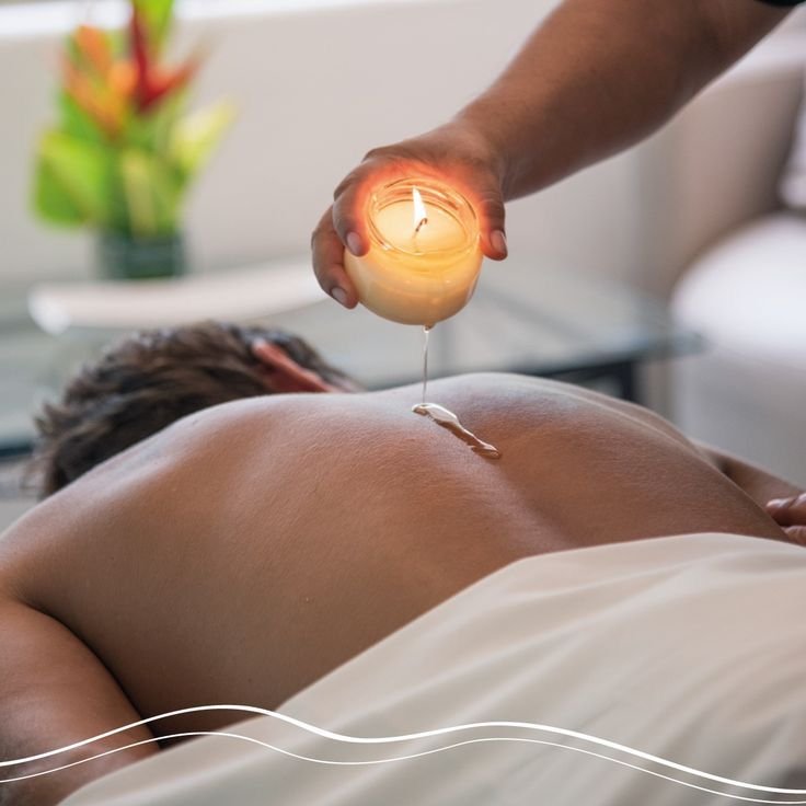 sesion de masaje con vela
